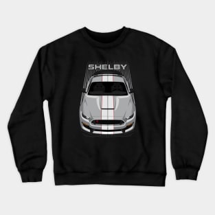 Ford Mustang Shelby GT350R 2015 - 2020 - Avalanche Grey - White Stripes Crewneck Sweatshirt